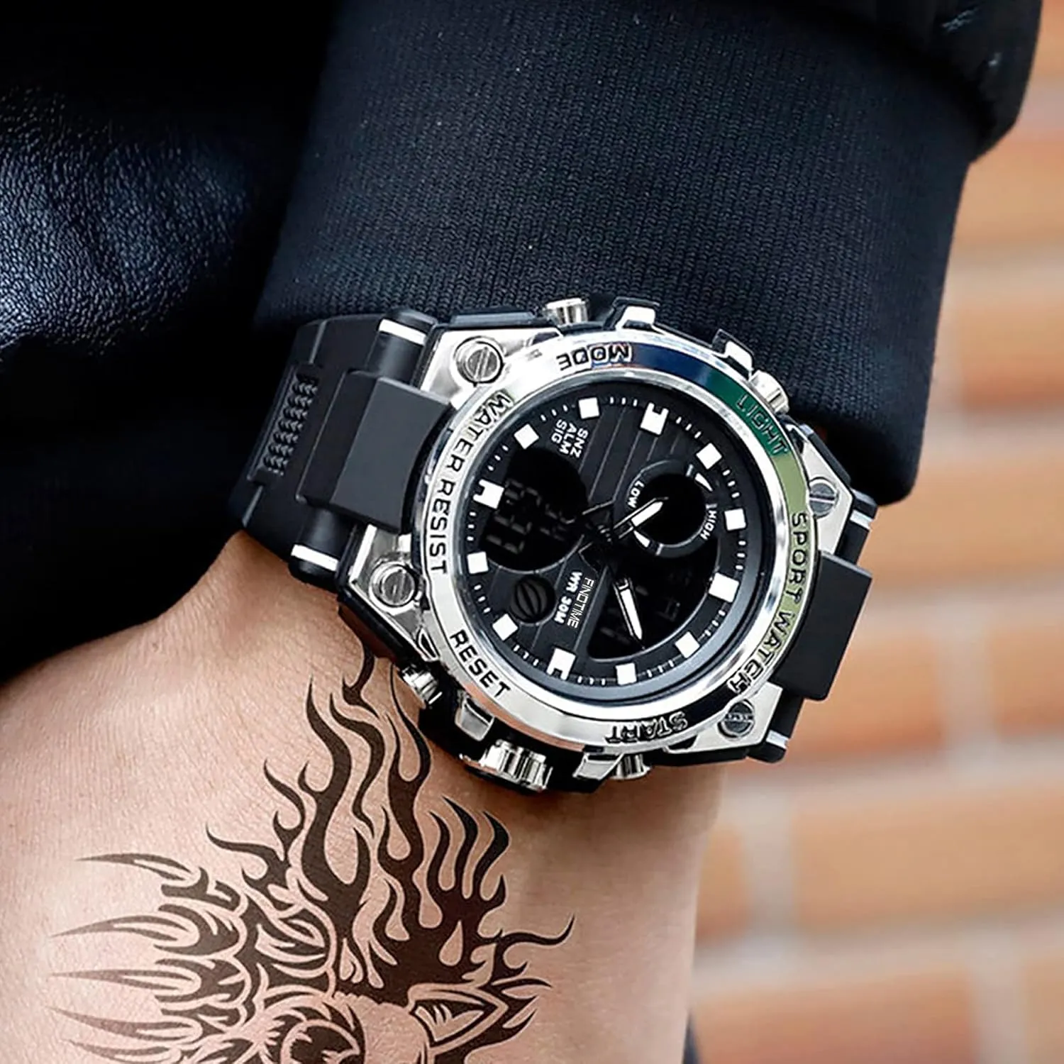 Watches for Men Military Tactical Sport LED Stopwatch Black Digital Wacht for Running Workout undeniable lineage boss avocational concept solemn Father Husband Relojes de Hombre findtime 