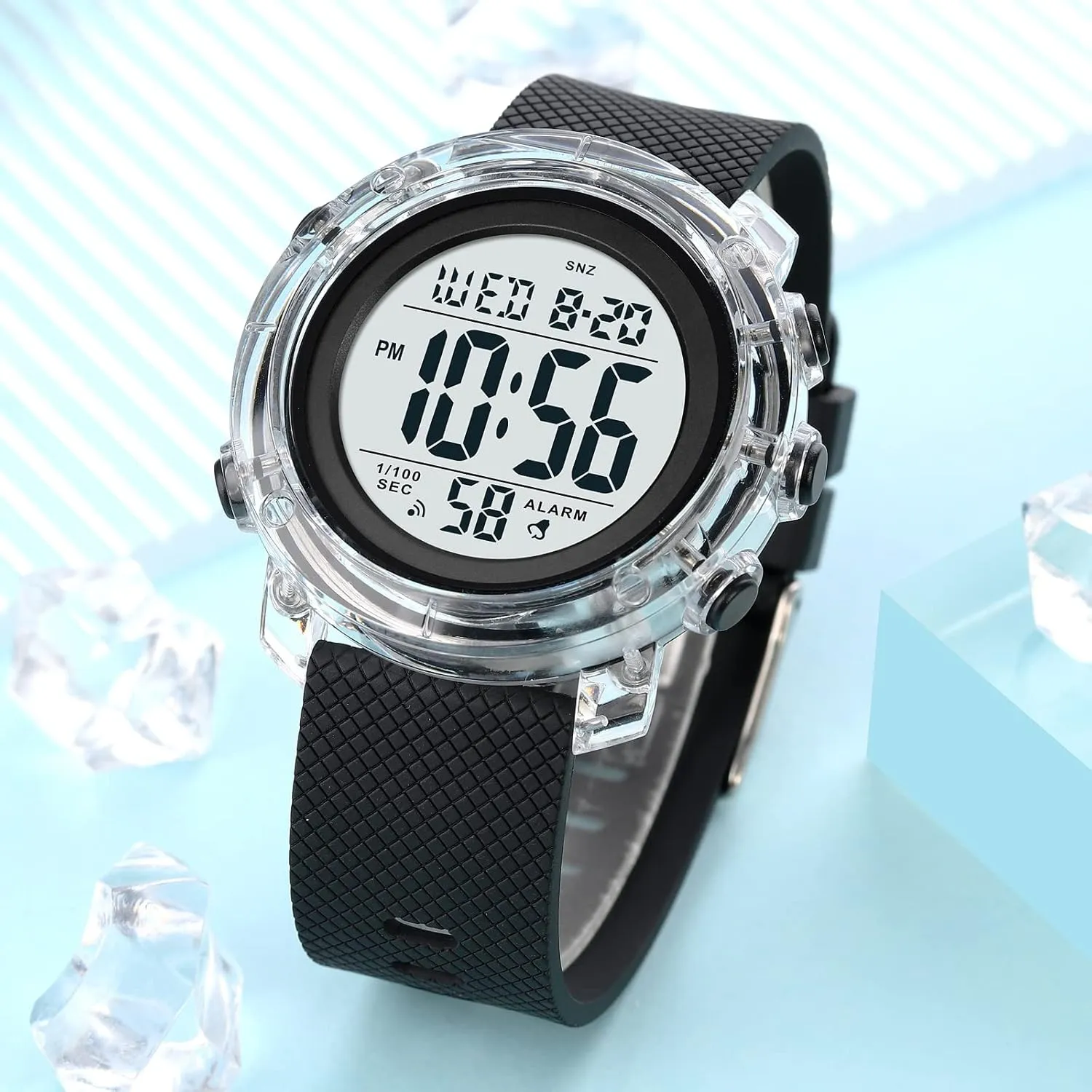 Watches for Men Waterproof Stopwatch Simple Army Watch MASTOP Large Face Mens Military Multifunction Digital LED Quartz subject decorator Sports Watch Alarm 