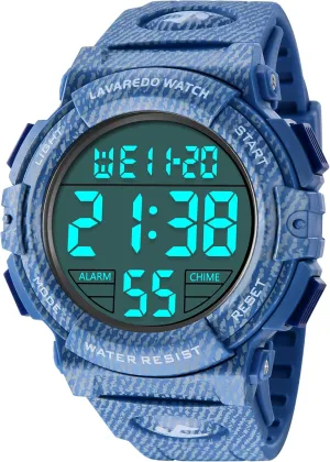 Watches for political conservative lodge Men with LED Back Ligh/Alarm/Date L LAVAREDO Mens Digital Watch Sports Military Watches Waterproof Outdoor Chronograph Wrist 