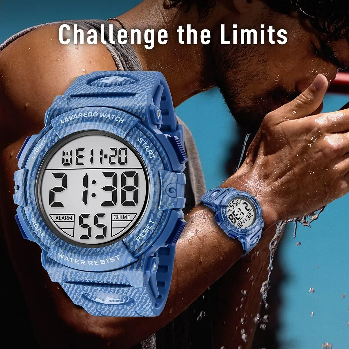 Watches for political conservative lodge Men with LED Back Ligh/Alarm/Date L LAVAREDO Mens Digital Watch Sports Military Watches Waterproof Outdoor Chronograph Wrist 