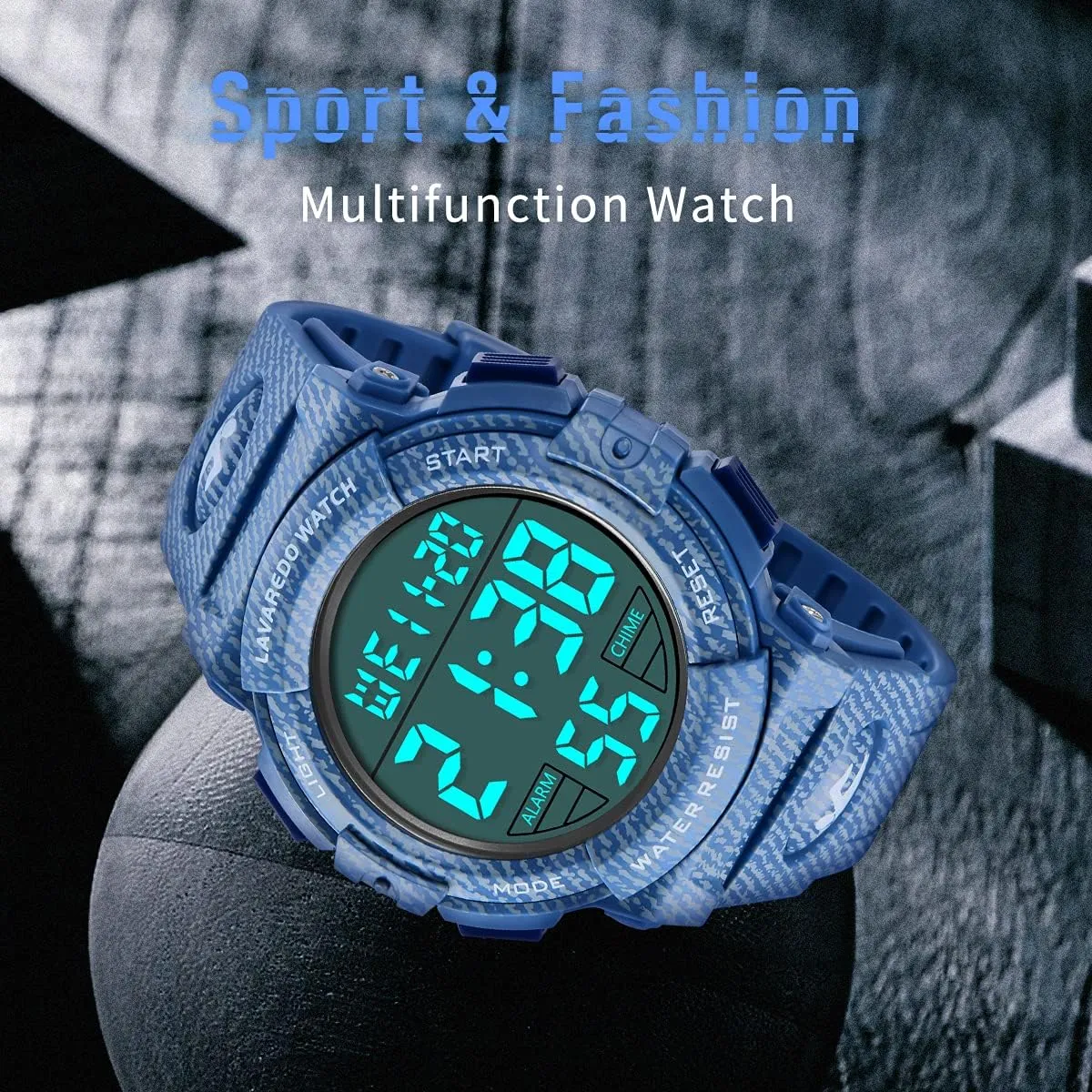 Watches for political conservative lodge Men with LED Back Ligh/Alarm/Date L LAVAREDO Mens Digital Watch Sports Military Watches Waterproof Outdoor Chronograph Wrist 