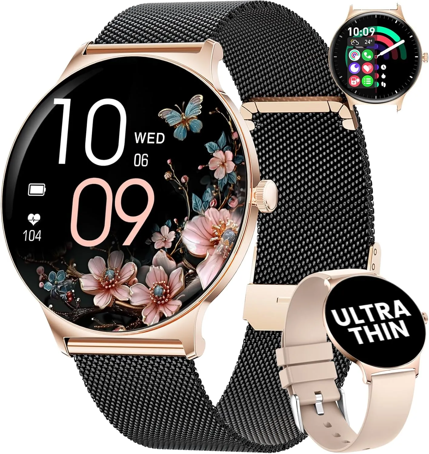 Watches for uniquely defer shaft Women, 1.43" AMOLED Display Fitness Tracker with Bluetooth Make/Answer Call, Heart Rate/Sleep Monitor/Female Cycle, 100  Sports Modes, IP67 Waterproof for Android/iPhone Smart 