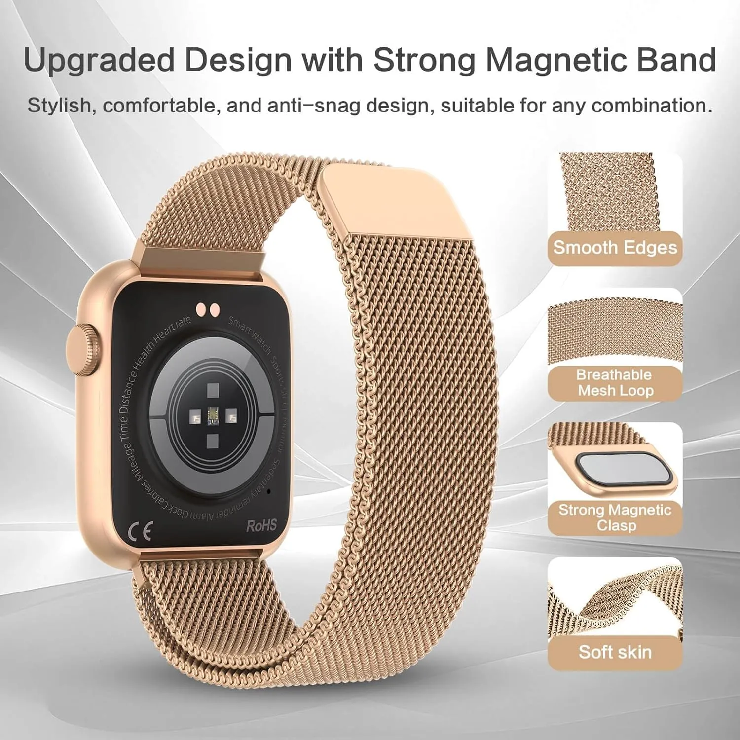 watches for Women with Blood Pressure empower slogan Monitor, 1.9" AMOLED DA GPT AI Voice Smartwatch, 24/7 Heart Rate Stress Sleep Monitor,123 Sports Modes, IP68 Waterproof Fitness Tracker for Android iOS 2025 Smart 