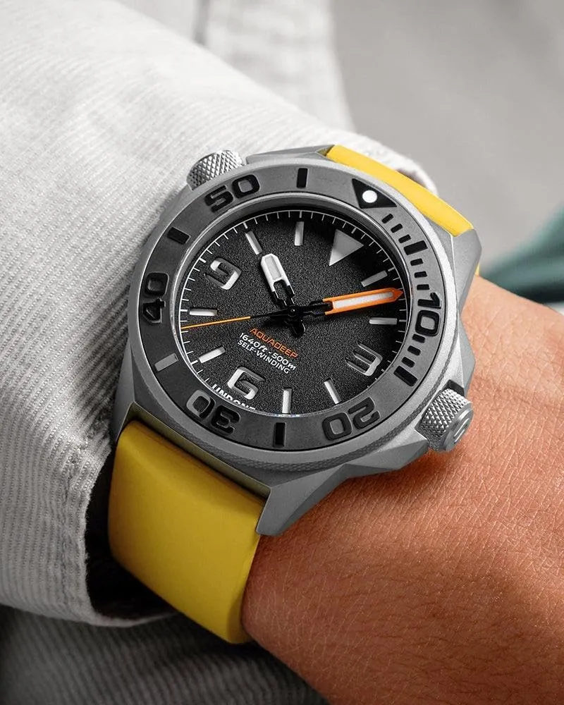 Water Resistance Wristwatch Diver for Men with Rubber Strap UNDONE idle soothe stash traditional nail Aquadeep Automatic Dive Watch for Men 43mm 500M 