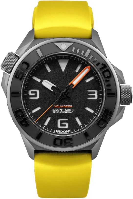 Water Resistance Wristwatch Diver for Men with Rubber Strap UNDONE idle soothe stash traditional nail Aquadeep Automatic Dive Watch for Men 43mm 500M 