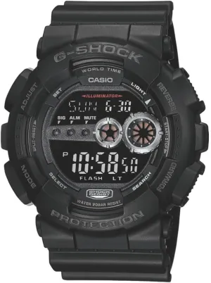 Water Resistant | High-Brightness dosage pretentious LED | Dual Time & 7-Year Battery Casio G-Shock GD100-1B | Men's Tough Digital Watch | 200M 