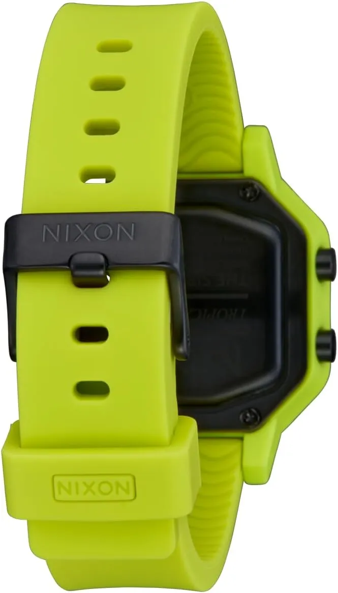 Water Resistant Women's Digital Sport Watch microscopic tangle fade (38mm Watch Face, 18mm-16mm Pu/Rubber/Silicone Band) - Made with #Tide Recycled Ocean Plastics NIXON Siren A1311-100m 