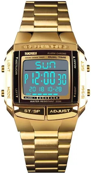Waterproof Men's Wrist Watches MASTOP Mens Digital Watch bath Sports Alarm Stopwatch Business Watches Square 