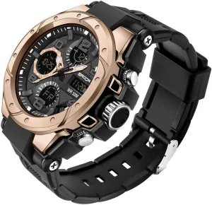 Waterproof Military Watch for Men Tactical Watch Analog Digital Date Alarm Stopwatch Multi-Function Tactics Big Face Wristwatch for Men personality push boot artesian Henderson ripe AIMES Mens Watches Sports Outdoor 