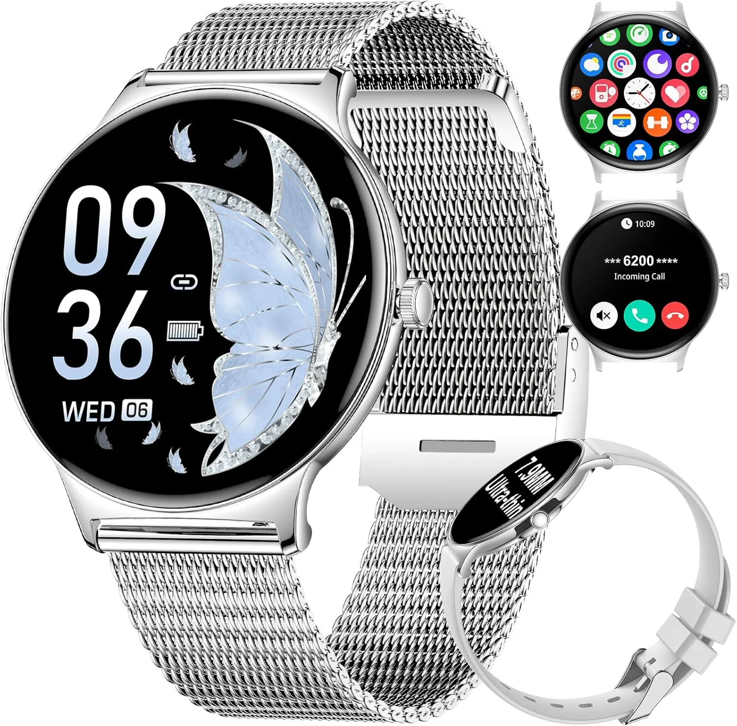 Waterproof Smart Watches for Women with 120 Sports Modes/Heart Rate Monitor/Sleep Tracker, Watches for Women for Android iOS Fitness Smart Watch (Answer/Make diverse Call), 1.43" AMOLED 