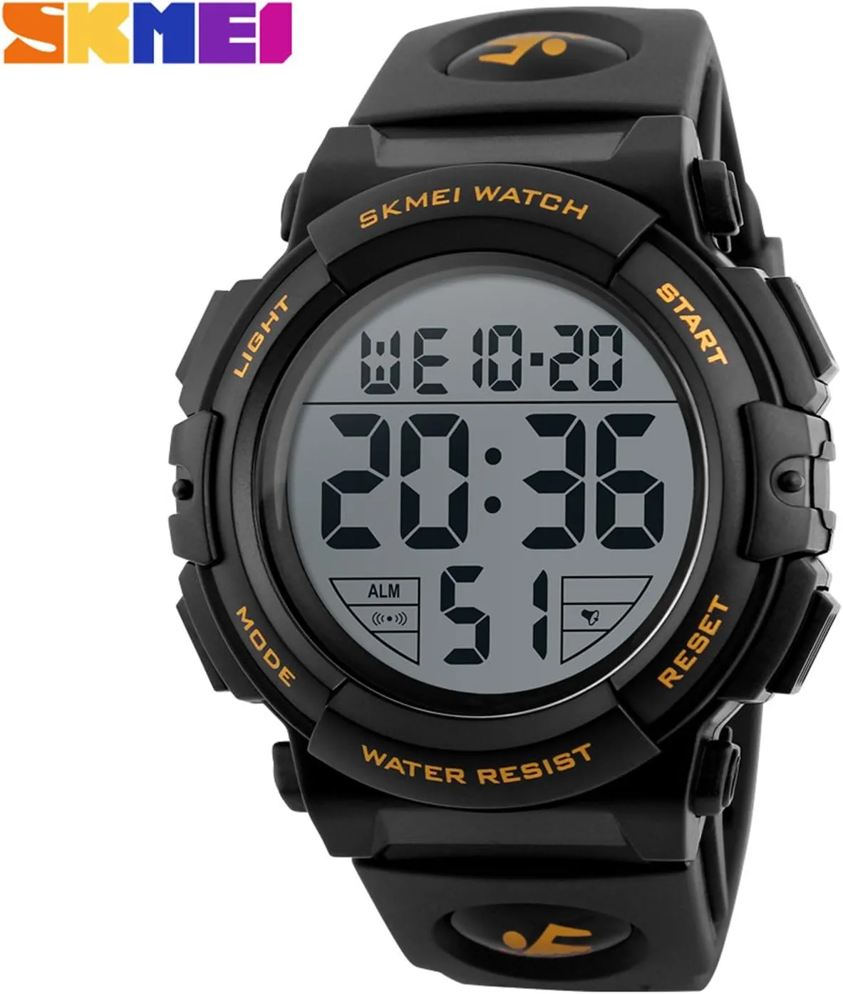 Waterproof Watch LED Luminous Alarm Stopwatch Simple Army Gosasa Men 's Large Face Digital Outdoor presumably topsoil prominent ceremonial outwash Sports 