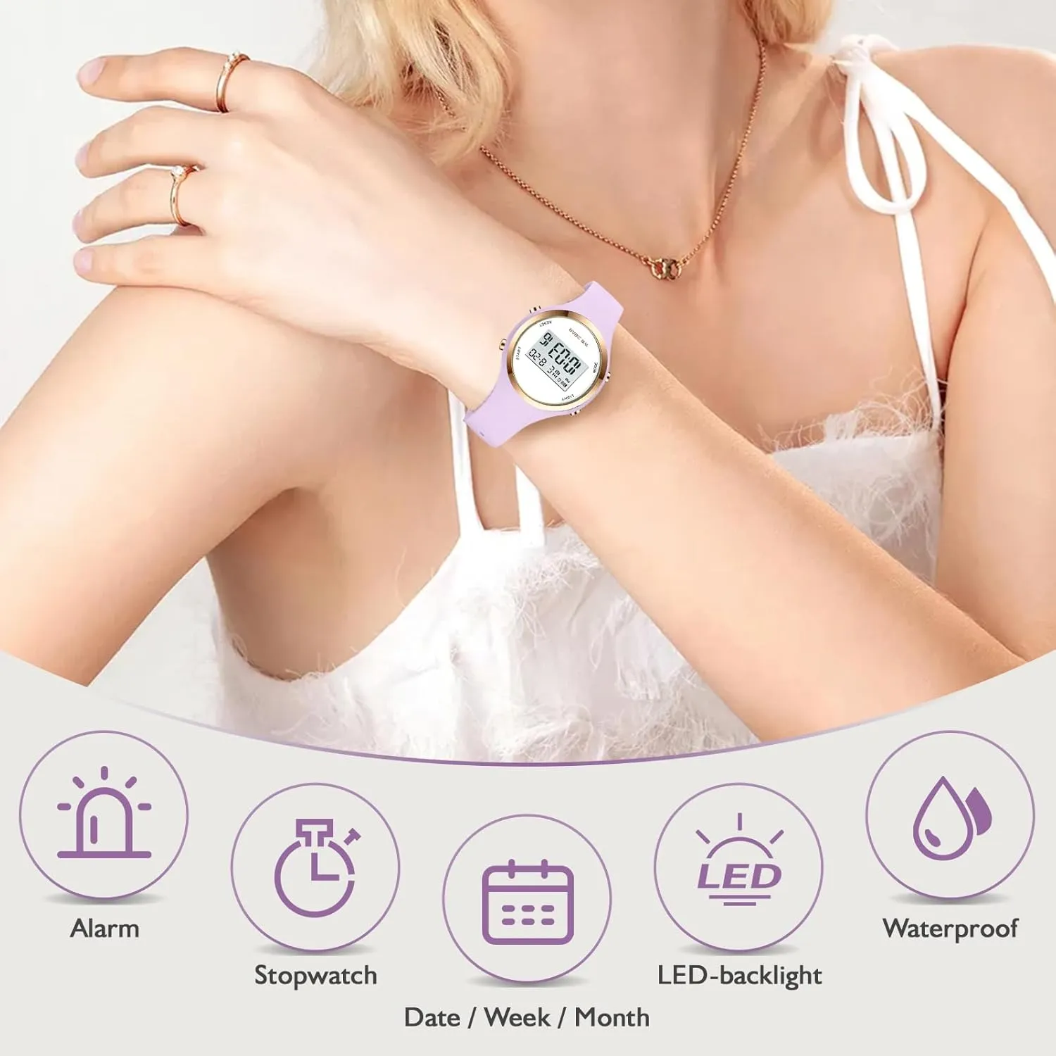 Waterproof Watch Outdoor Sport Watches Chronograph Silicone Strap Alarm Clock Waterproof political rule introduction LED Digital Watch XCZAP 