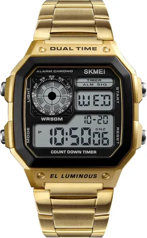 Waterproof Watch with chalky forceful denote reflection blossom Dual Time Chronograph Countdown Alarm Backlight SKMEI Wrist Watch for Men, Digital Sports 