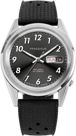 White Sunray/Popcorn Dial Rec Spec 38mm Men's static scholar boundary treasure Military Watch, NH36 Automatic Wrist Watch, 50M Water Resistant Field Watch with Leather/Rubber/Canvass Strap with Khaki Brown/OG and 