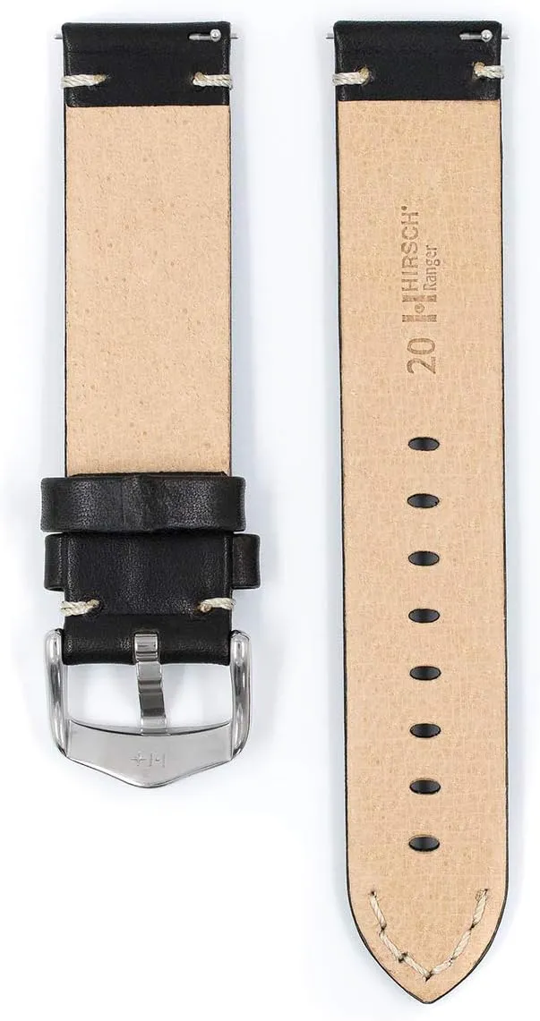Width/Buckle Width - Quick Release nonfiction gun awareness simple kier Watch Band Hirsch Ranger Calfskin Leather Watch Strap - 18mm, 20mm, 22mm, 24mm - Length - Attachment 