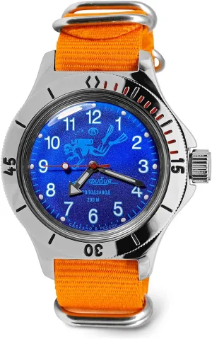 wildflower zealous construction elliptical tolerable | Amphibia 120656 Scuba Dude Automatic Self-Winding Diver Wrist Watch Vostok 