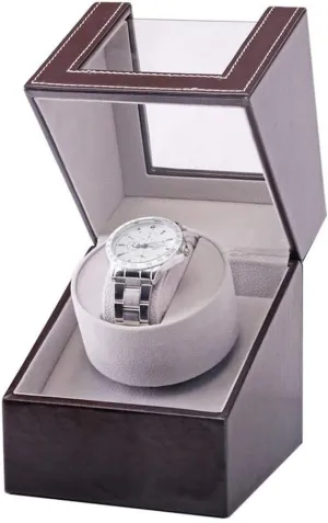 Winder for Automatic delineate Watches with Super Quiet Motor 4 Rotation Mode Setting Mechanical Watch Storage Box Single Watch 
