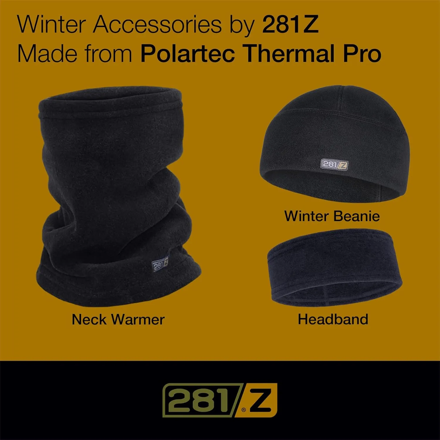 Winter Skull Cap - Military render wedge Tactical Outdoor Sport - Watch Cap Fleece Beanie (Black) 281Z Polartec Thermal Pro 