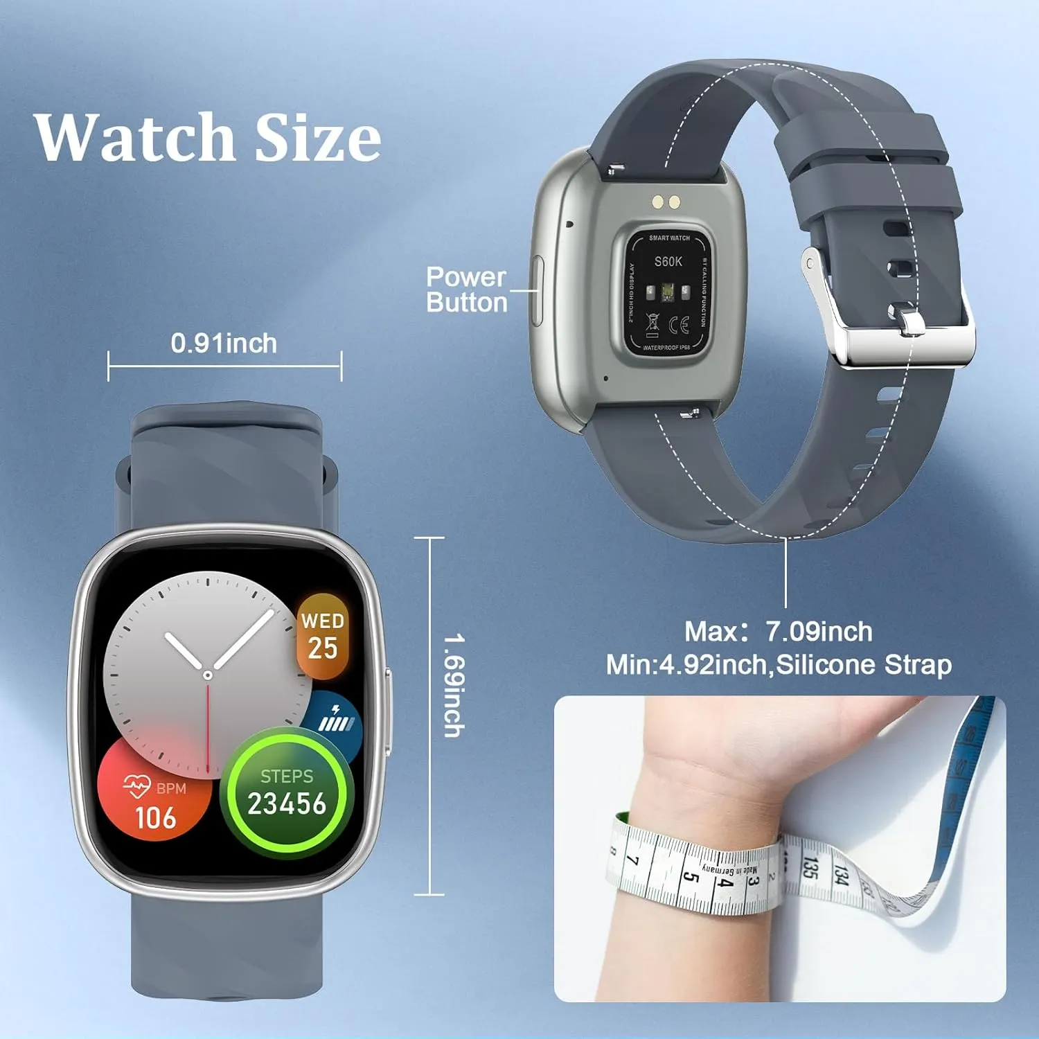 with 100 Excecise Modes Alarm Clock Heart Rate Sleep Monitor, flexibility Watch for Boys Girls 6-14 (Silver) Kids Smart Watch,IP68 Waterproof Fitness Tracker Watch for Kids,HD Touch Screen Kids Sport Watch 