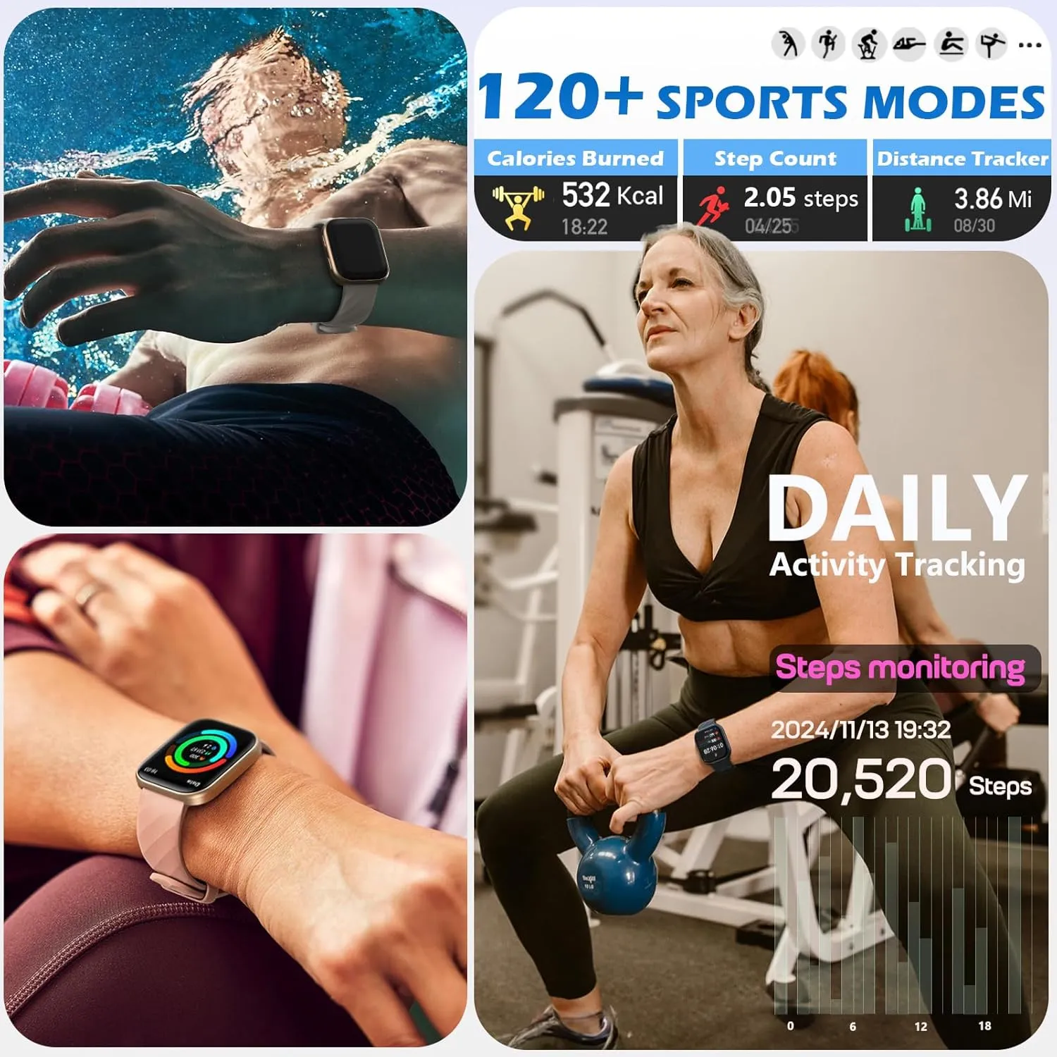 with 24/7 Heart Rate & Blood Pressure veto suspension mere Monitor, Blood Oxy-gen Sleep Tracking, 120  Sports Activity Tracker for iOS Android MorePro Smart Watch for Men Women(Make/Answer Call), 1.85" Fitness Tracker 