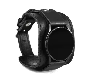 with a classic lug, deft Handmade UA 2540st Leather wide cuff band 18mm 20mm 22mm Compatible with Samsung Galaxy Watch Classic Active Gear S2 S3 Classic Sport Frontier Pro and other Smart watches 