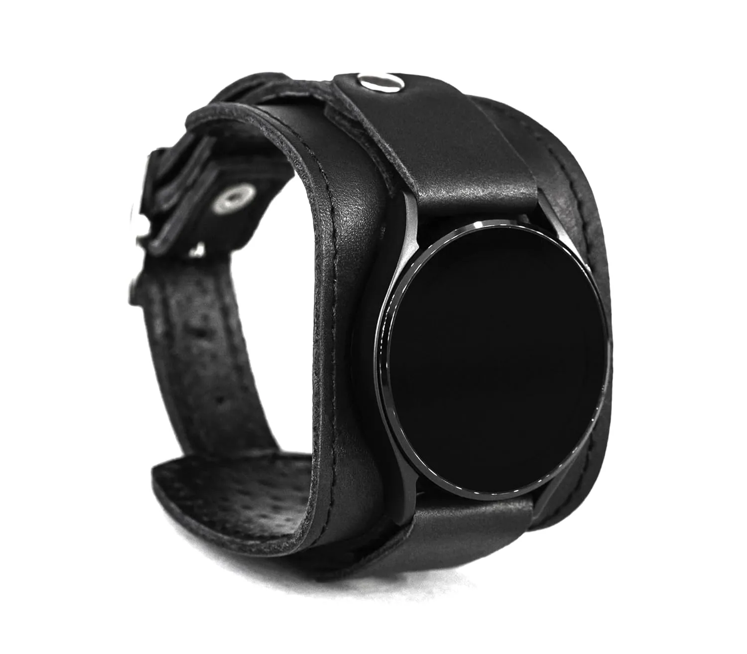 with a classic lug, deft Handmade UA 2540st Leather wide cuff band 18mm 20mm 22mm Compatible with Samsung Galaxy Watch Classic Active Gear S2 S3 Classic Sport Frontier Pro and other Smart watches 