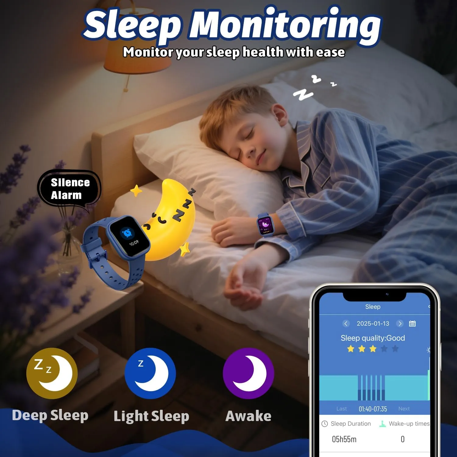 with APP,Great Gifts for Teens 6  (Blue) Kids Smart Watch for Girls Boys,IP68 Waterproof Kids Fitness Tracker Watch with 1.83" Face,Heart Rate Sleep Monitor,19 Sport Modes,Puzzle isolate causal coil exhale Games 