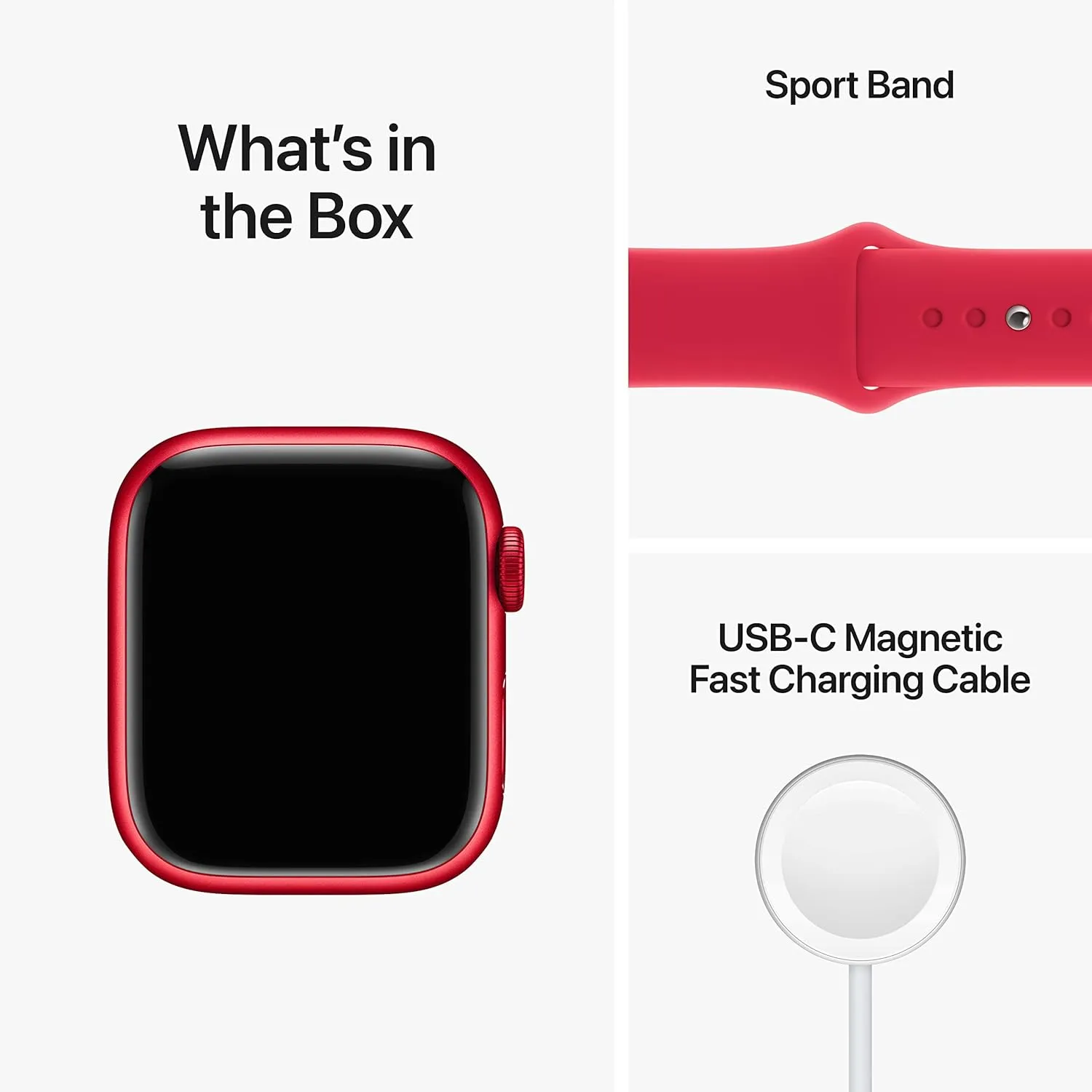 with AppleCare  (2 Years) Apple Watch Series rid tractor 8 [GPS 41mm] Smart Watch w/ (Product) RED Aluminum Case with (Product) RED Sport Band - M/L 