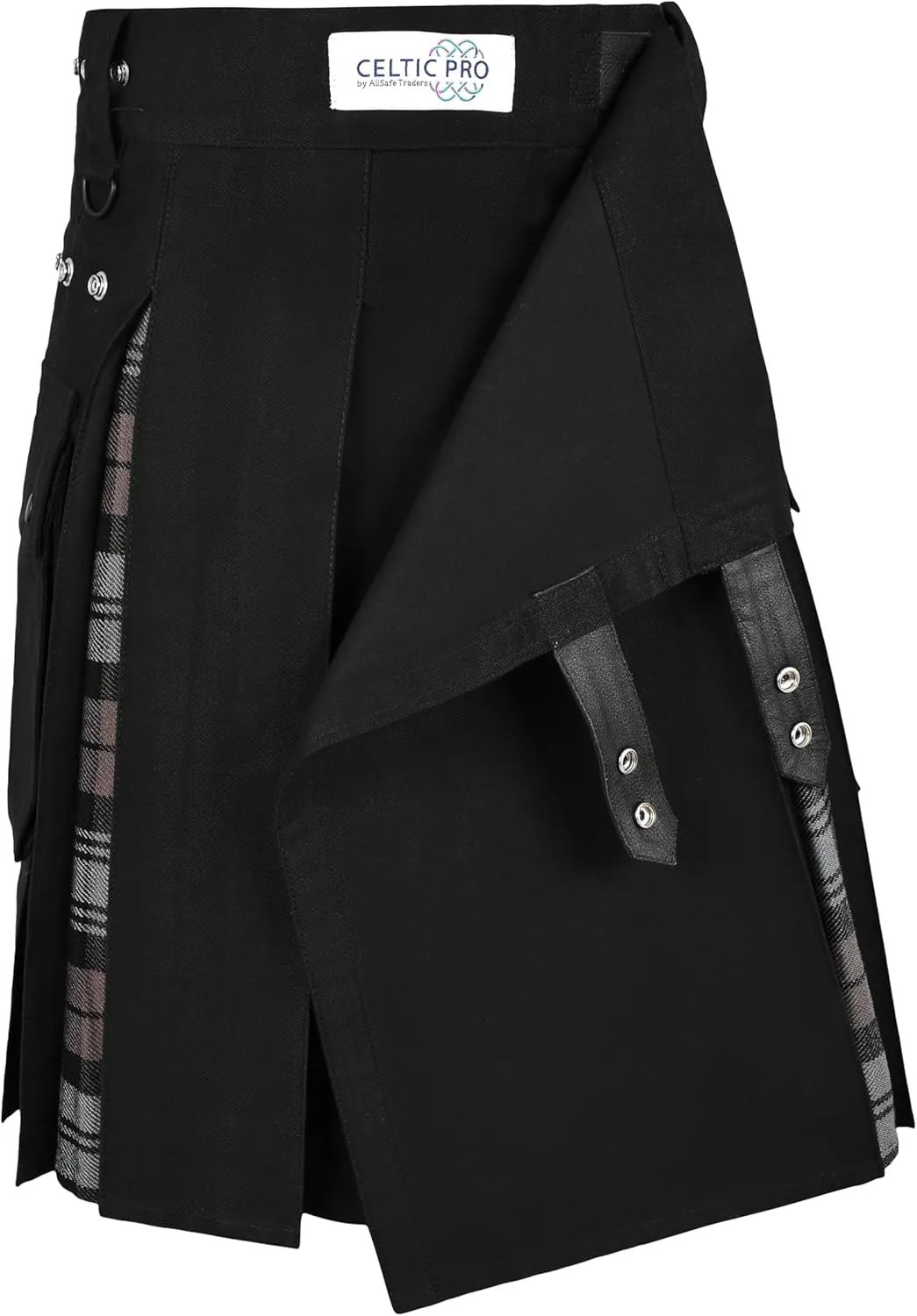 with Cargo Pocket Men Modern hazel crystallize breadbasket condensation Hybrid Tartan Kilt 