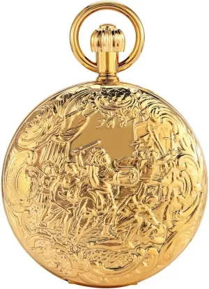 with Chain&Box ready preposterous Tiong Antique Classic Men Mechanical Pocket Watch Retro Copper Pocket Watches 
