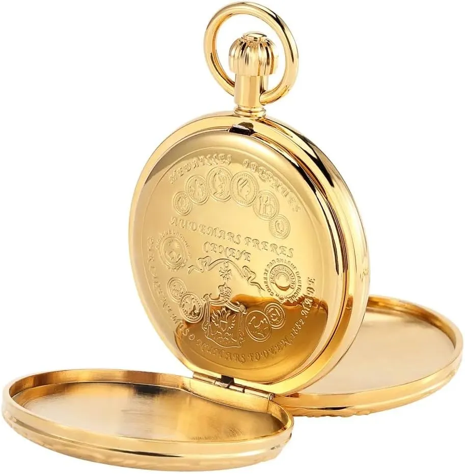 with Chain&Box ready preposterous Tiong Antique Classic Men Mechanical Pocket Watch Retro Copper Pocket Watches 