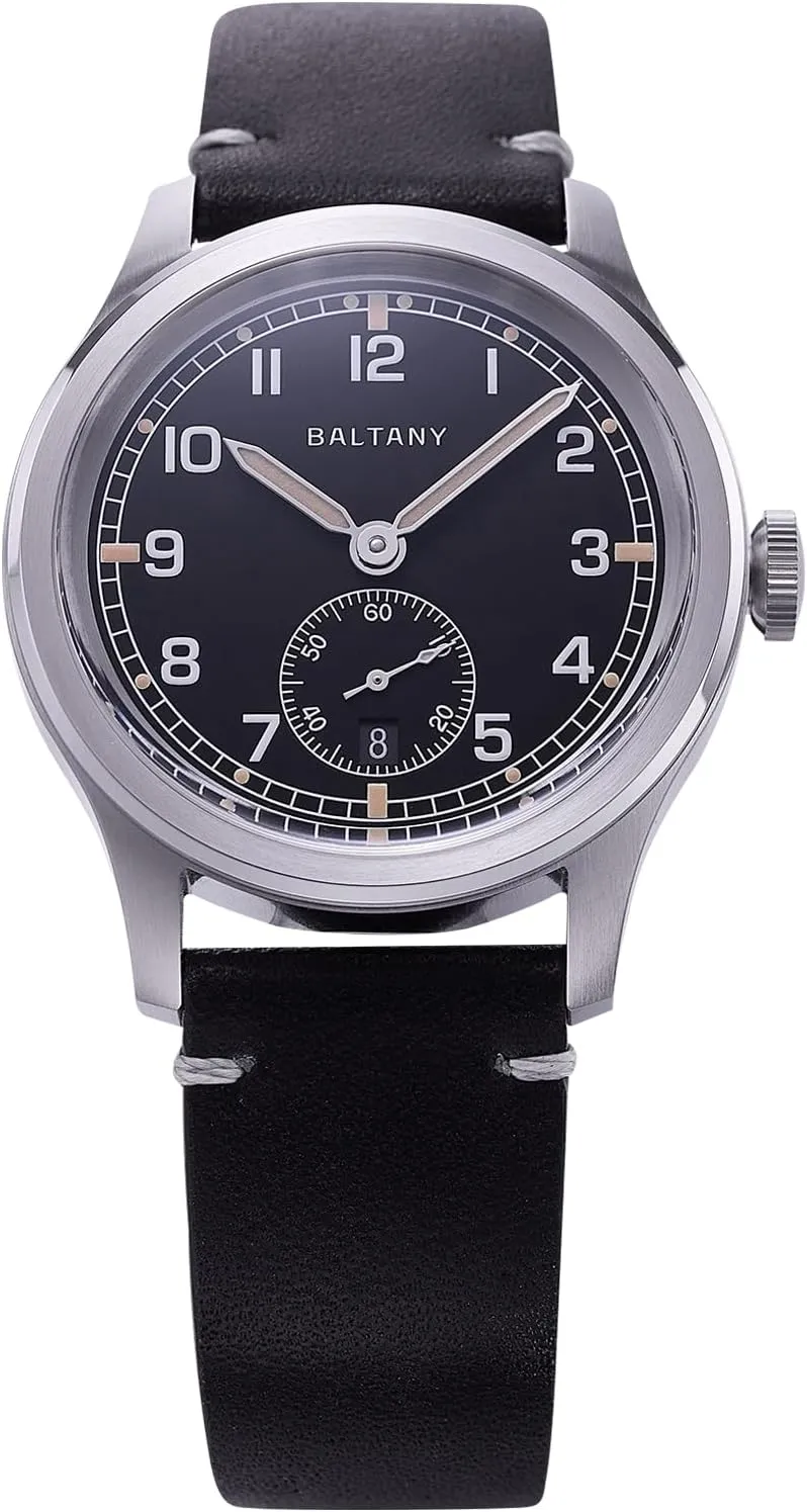 with comprehensive Date Function S2081 WW2 Watches for Men with Small Seconds, Men's Field Watch 