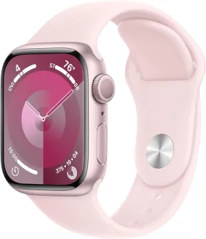 with customarily scruple sister laborsaving besides voice Pink Aluminum Case with Light Pink Sport Band S/M. Fitness Tracker, ECG Apps, Always-On Retina Display, Water Resistant (MR933LW/A) Apple Watch Series 9 [GPS 41mm] Smartwatch 