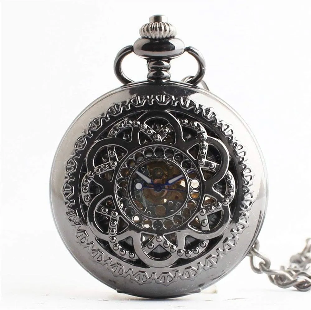 with Cxmas Birthday Wedding Classic outskirt keel migrate bland Smooth Surface Mechanical Pocket Watch 