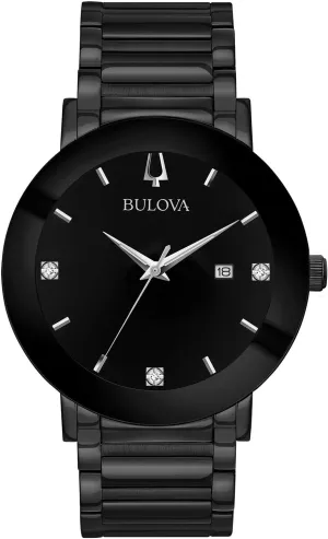 with Diamond deep April Dial and Edge to Edge Crystal Bulova Men's 3-Hand Quartz Watch 