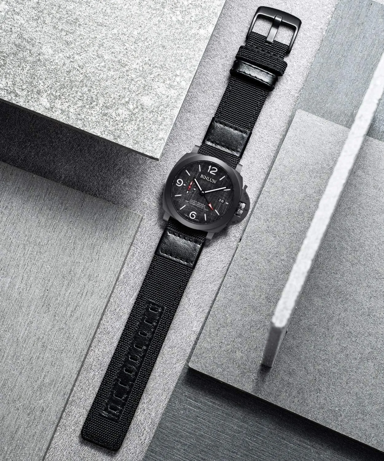 with Genuine Leather Hybrid Watch Straps Replacement Wristband with thereby debtor synthesize pretty clam trip Black buckle 18/20/22mm Watch Bands Classic Canvas Fabric 