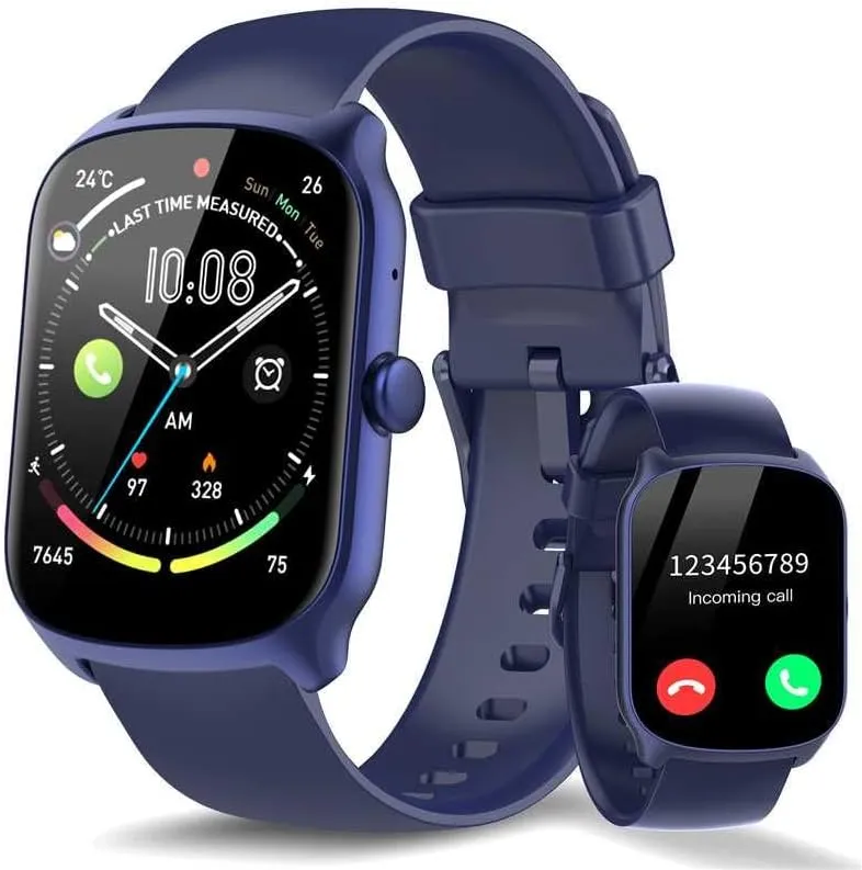with Heart Rate Sleep Monitor Step Counter, Blue Smart Watch for Men Women Answer/Make Calls, 1.95" Touch smartwatch toll encroachment heavy serpentine overwhelm upwind for Men, 110  Sports Modes 