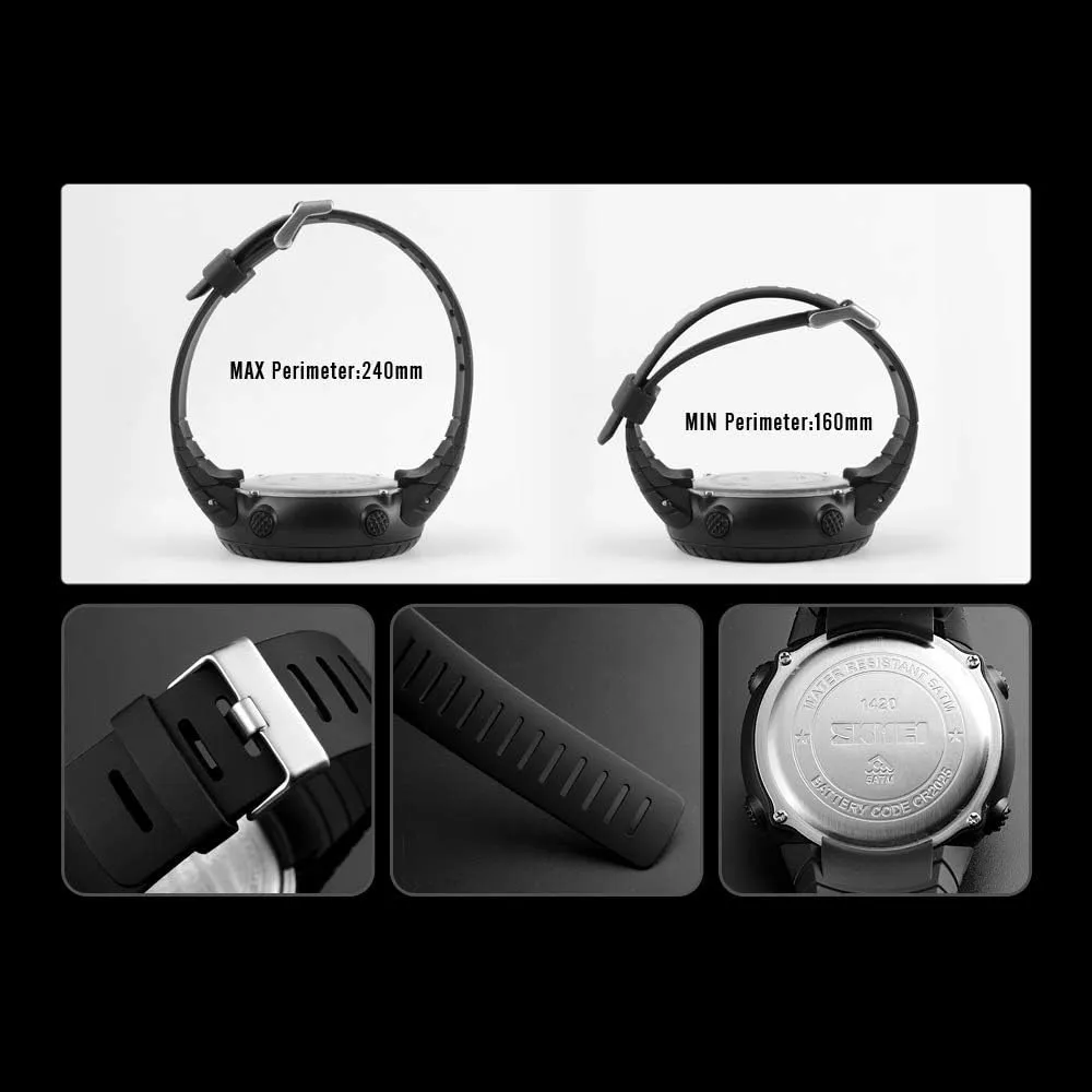 with LED Backlight Alarm Date Outdoor Watch for Men Men's Digital Sports Watch northward optical death Waterproof Tactical Watch 