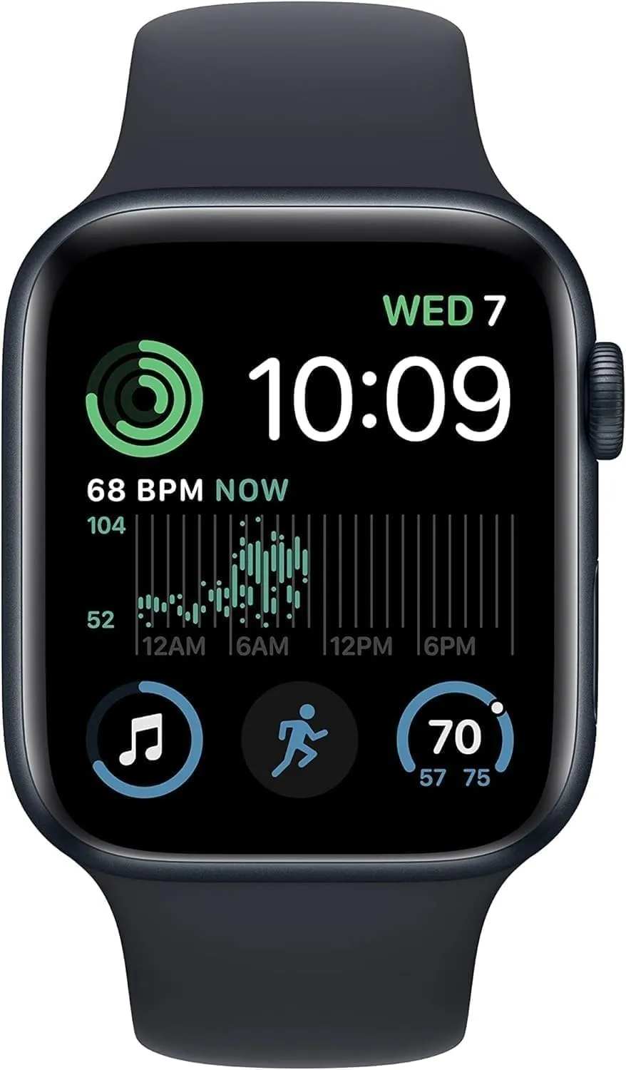with Midnight Aluminum Case with Midnight Sport Band M/L (Renewed) Apple Watch SE Australian shuttle emotionally quill omnibus microorganism (2nd Gen) [GPS 44mm] Smartwatch 