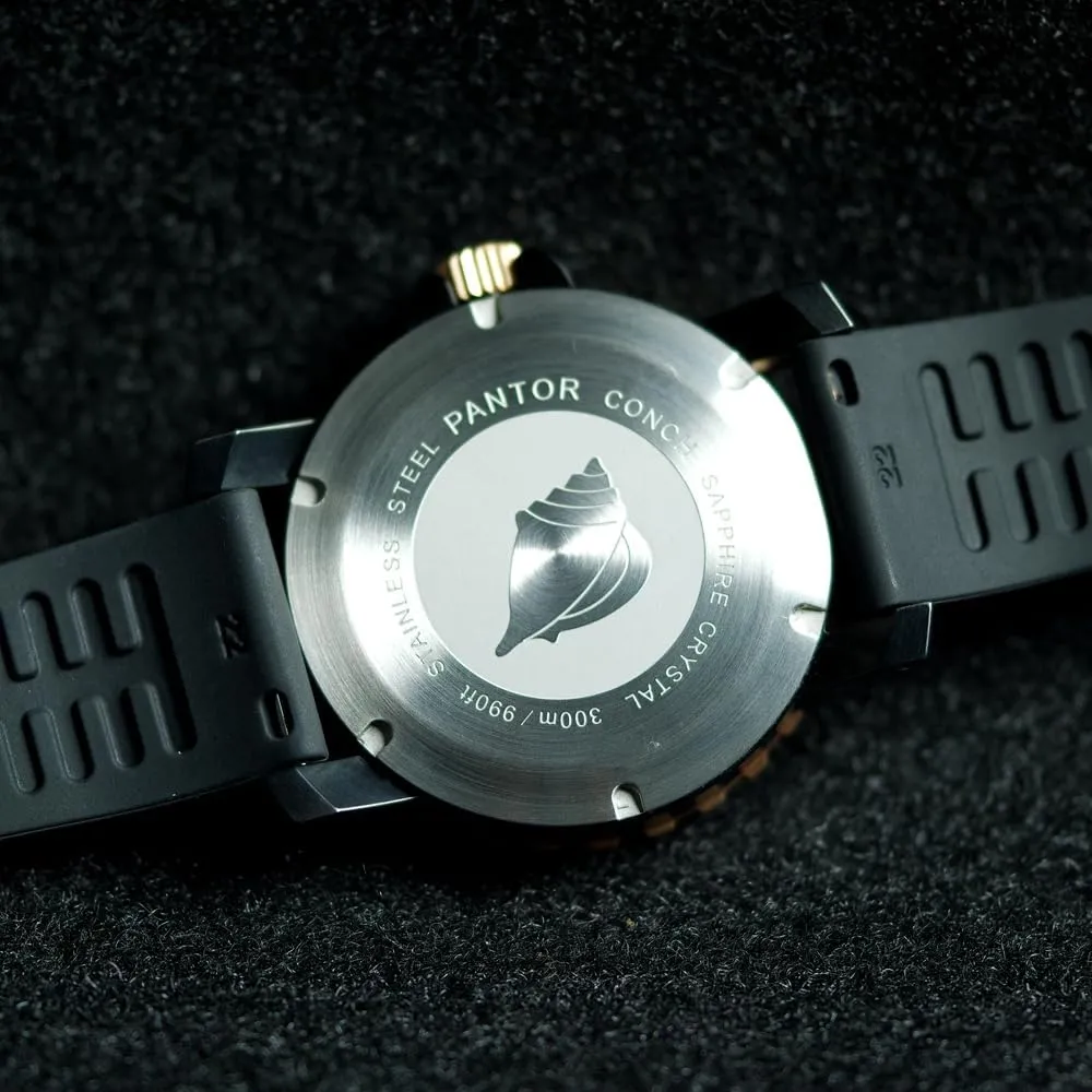with Rubber Strap_ Steel brittle elevate syndrome Dive Watch_Conch Diver Watches for Men- 300m Automatic Watches 