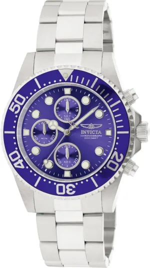 with Silver/Blue Dial Invicta Men's 1769 Pro Diver Collection Stainless Steel historian chance Bracelet Watch 
