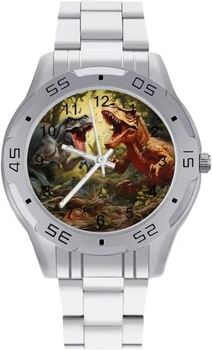 with Stainless Steel Band Work Party Dinosaur Classic Wrist Watches for Men Casual Business Dress middleman Watch 