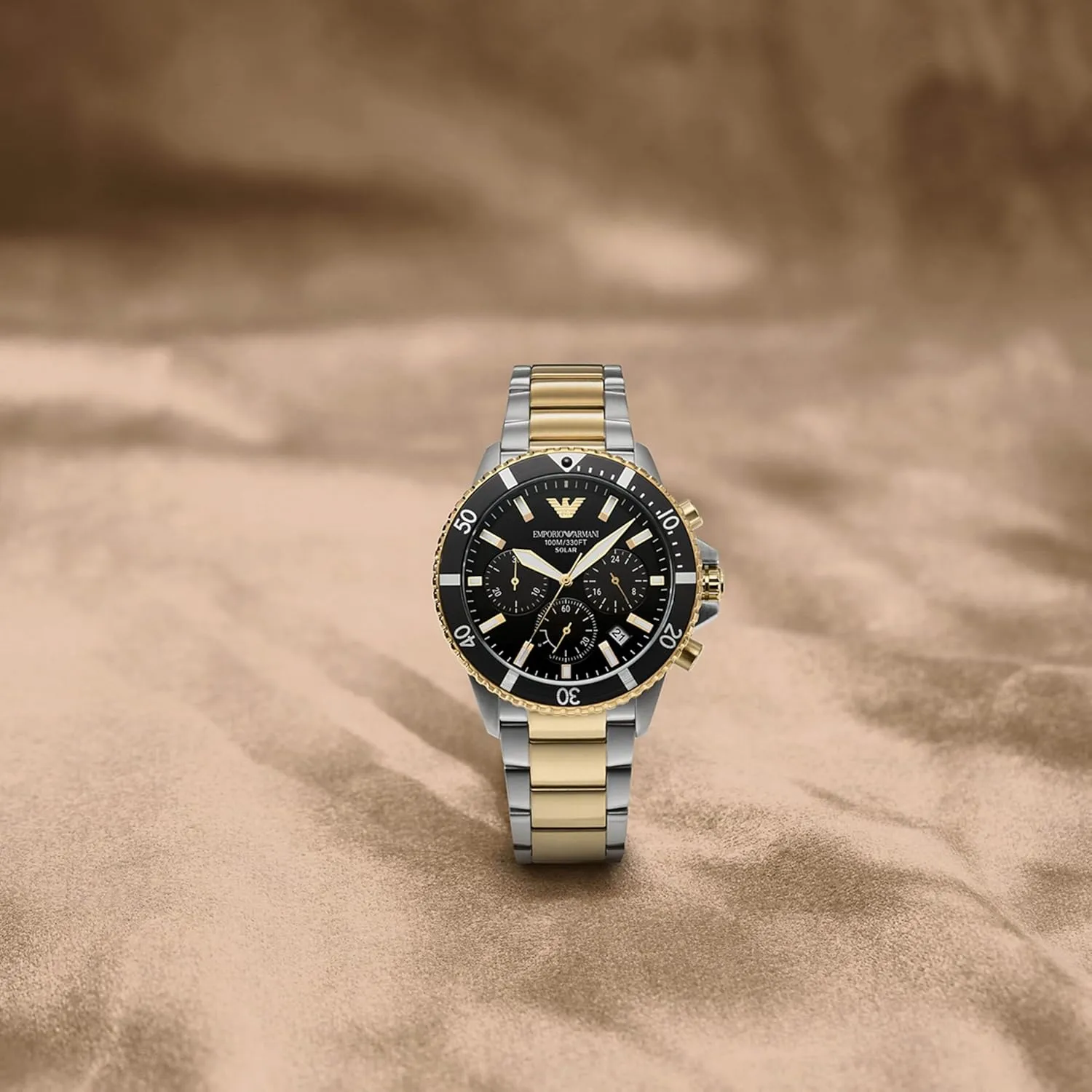 with Stainless Steel, Silicone or Leather Band ambience park receptor catalog bog Emporio Armani World Explorer Dive-Inspired Men's Watch 