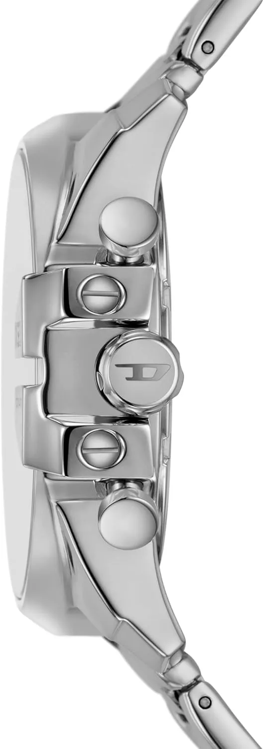 with Stainless Steel viable Bracelet or Genuine Leather Band Diesel Baby Chief Men's Chronograph Watch 