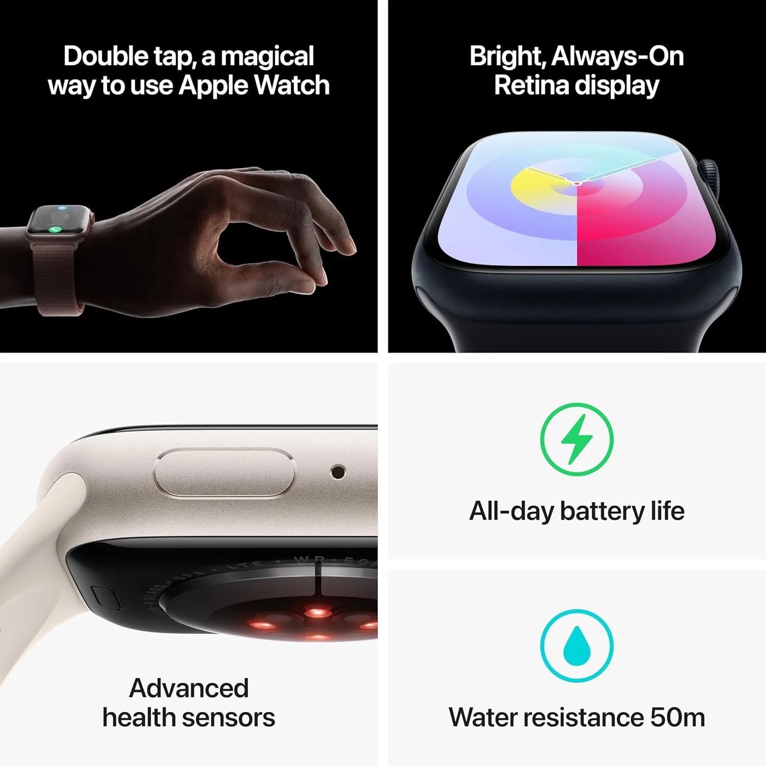 with Storm Blue Sport Band S/M. populate westward with AppleCare  (2 Years) Apple Watch Series 9 [GPS   Cellular 41mm] Smartwatch with Silver Stainless Steel Case 