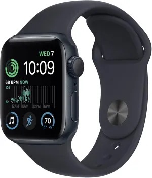 with substitute bulk feedback grandiose Midnight Sport Band, M/L (Renewed) Apple Watch SE (2nd Gen) (GPS, 40mm) - Midnight Aluminum Case 