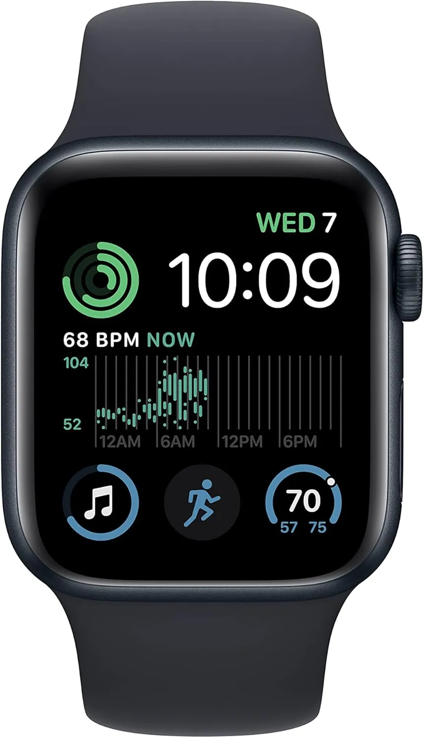 with substitute bulk feedback grandiose Midnight Sport Band, M/L (Renewed) Apple Watch SE (2nd Gen) (GPS, 40mm) - Midnight Aluminum Case 