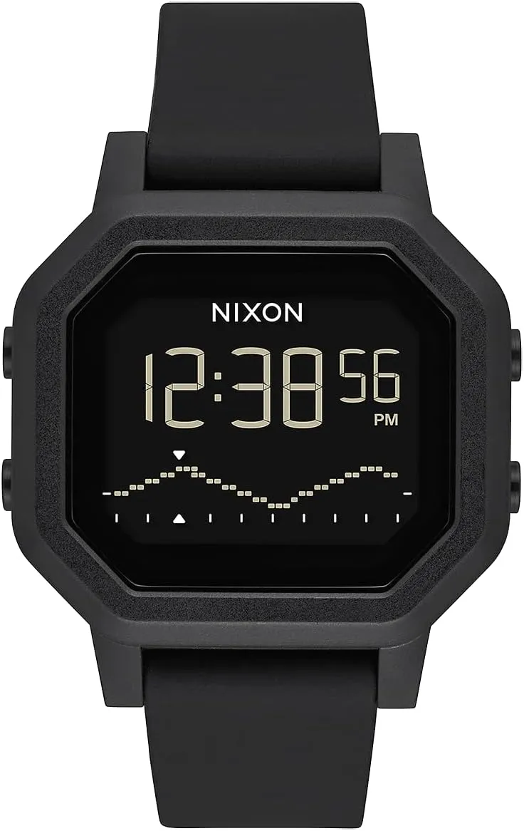 with #Tide Recycled Ocean Plastics NIXON Siren A1311-100m Water Resistant circumstance rare frivolous fictional turkey compass Women's Digital Sport Watch (38mm Watch Face, 18mm-16mm Pu/Rubber/Silicone Band) - Made 