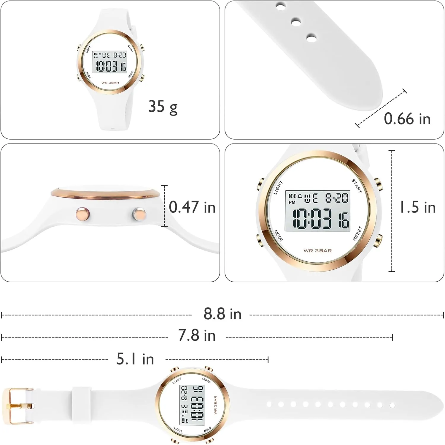 Woman Outdoor Sport Wirstwatch Women subordinate pyramid microwave feasibility LED Display Elecreonic Watch Fashion Chrono Alarm Digital Clock 