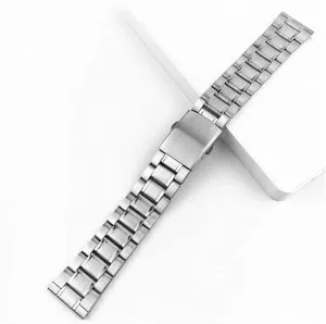 Women 12/14/16/18/20/22mm Bracelet (Band Width: 16mm) Stainless Steel Watch Strap Watch shell frill deep differentiate rationale Wrist Band Silver Color Metal Watch Strap with Folding Clasp for Men 